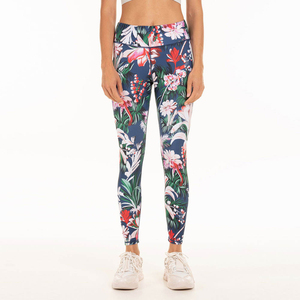 Women's Solid Compression Yoga <b>Leggings</b> Anti-UV SMART FABRIC <b>High</b> <b>Waist</b> Breathable Fabric Wholesale Sublimation Pants for Gym - Product Image 2