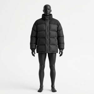 Chaqueta acolchada de manga larga para hombre, hecha de tela de poliéster y nailon, diseño de paneles múltiples, chaqueta acolchada de manga larga para hombre - Product Image 1