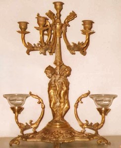 Ornate Brass <b>Candelabra</b> Seven Arm Candle Holder Fancy Home Decoration Durable Centerpiece - Product Image 2