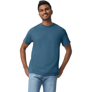 <b>Mens</b> Dark Blue Crew Neck T-<b>Shirt</b> Short Sleeve Cotton Casual Summer Basic Top Custom Logo OEM ODM Wholesale Apparel - Product Image 1