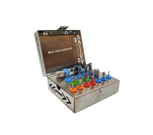 18 Pcs Dental Implant <b>Bone</b> Remover Kit Stainless Steel <b>Bone</b> Trephine Bur & <b>Saw</b> Set Professional Oral Surgery Instrument Case - Product Image 2