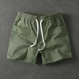 Pantalones Cortos Cargo Personalizados para Hombre, Pantalones Cortos de Verano para Playa, Algodón Casual, Cintura Elástica con Cordón, Transpirables, para Trabajo, Venta al Por Mayor - Product Image 4