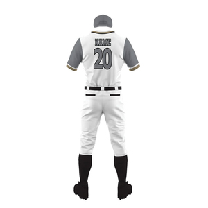 Ensemble complet d'uniforme de baseball rétro / Maillot et pantalon brodés marron, tenue d'équipe personnalisée avec sublimation intégrale, style rétro, avec casquette et chaussettes - Product Image 2