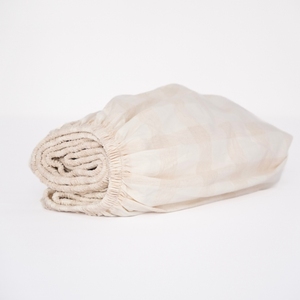 Parures de lit en mélange de lin et coton à carreaux, 4 pièces, 85% coton 15% lin, douces et respirantes, OEM ODM pour toutes les saisons, maison et hôtel - Product Image 2