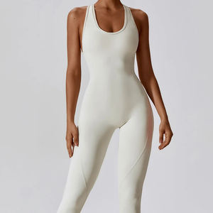 Combinaison de yoga longue pour femme, nouvelle collection, manches longues, pantalon évasé épais, combinaison de sport pour femme, idéale pour la gym - Product Image 2