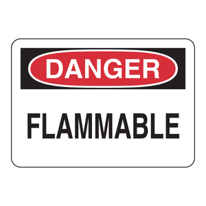 Panneau de signalisation de danger inflammable durable pour intérieur/extérieur, pour zones à risque - Product Image 3