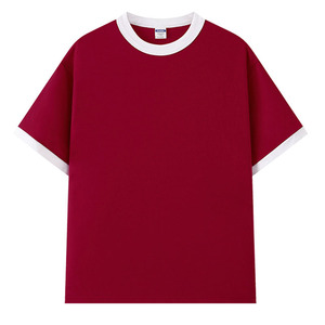 Camiseta de algodón puro con cuello redondo para mujer, novedad 2026, top de manga corta con logo personalizado, top de punto a rayas con hombros descubiertos, camisa de otoño. - Product Image 1