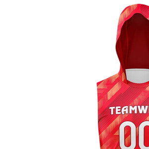Camiseta de Fútbol 7v7 para Niños, sin Mangas, con Capucha, Estampado Sublimado de Rayas Abstractas, Uniforme Personalizado con Nombre y Número del Jugador - Product Image 6