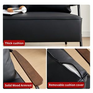 Divano Letto Futon Moderno Compatto da 44 W in Ecopelle, Divanetto a 2 Posti con Seduta Più Profonda - Product Image 5