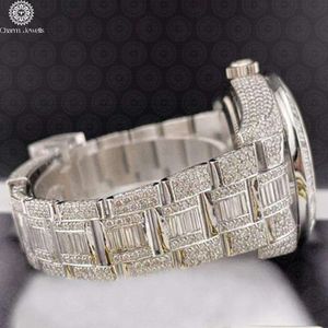 Montre de Luxe Charm Jewells en Acier Inoxydable 40mm, Mouvement Mécanique Analogique, Bracelet Tendance pour Homme, Cadran en Verre, Date Automatique, Étanche - Product Image 5