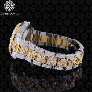 Montre de luxe pour femme Charm_Jewels avec diamants, boîtier rond en acier inoxydable 38 mm, mouvement à quartz analogique, cadran en cristal saphir - Product Image 4