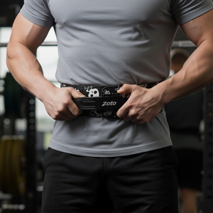 Ceinture de musculation professionnelle à levier avec graphique par sublimation en cuir véritable – Fabricant d'équipements de fitness - Product Image 6
