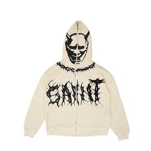 Sweat à capuche de luxe pour homme en molleton 100% coton, brodé sur mesure, effet délavé vintage, style streetwear, idéal pour l'hiver - Product Image 1