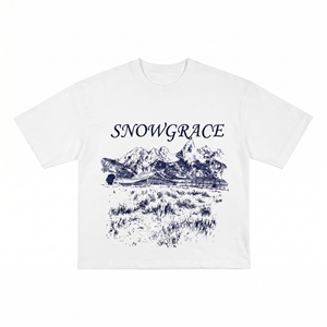 Snowgrace Mountain Scene Printed <b>Men's</b> Regular Fit Cotton T-<b>Shirt</b> Short Sleeve O-Neck Casual Style - Product Image 1