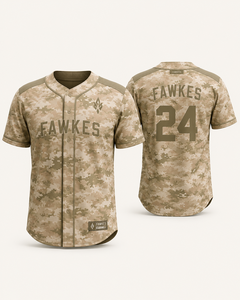 Fawkes Maillot de baseball pour homme, imprimé camouflage, manches courtes, évacuant l'humidité, respirant, coupe régulière, vêtements de sport toutes saisons - Product Image 4