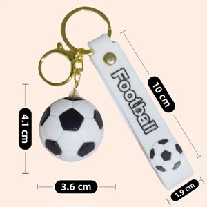 Porte-clés et porte-clés de football en plastique créatif imprimés en UV, design de ballon de football tendance - Product Image 2