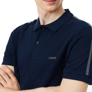 เสื้อเชิ้ตผู้ชายทรงปกติ ผ้าคอตตอนปิเก้ยืดหยุ่น แขนสั้น ปลายแขนริบ ระบายอากาศได้ดี แห้งเร็ว รับผลิตแบบ OEM แบรนด์ส่วนตัว - Product Image 4