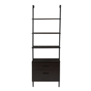 Spedizione Gratuita: Libreria a Scala Moderna Industriale a 5 Ripiani con Tubi in Metallo Vintage e Cassetti in Legno Rustico - Product Image 4