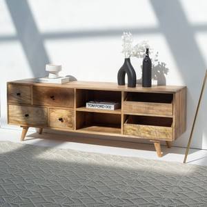 Mueble de TV de Madera Vandana Altis Zenova, Consola de Entretenimiento Moderna de Madera Maciza Minimalista - Product Image 5