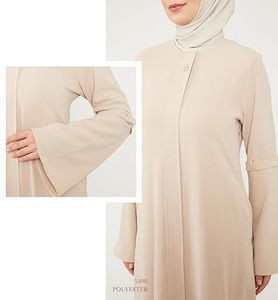 New Modest Burqa Jilbab Breathable Customizable Abaya <b>Dresses</b> Full Length Loose Moroccan Abaya Traditional Islamic Women Abayas - Product Image 2