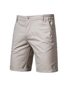 Shorts de sport décontractés pour hommes, en maille unie, taille mi-haute, extensibles, élastiques, pour l'entraînement, la gym, la plage, 100% coton, respirant, écologique - Product Image 6