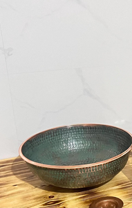 copper sink heritage design copper <b>basin</b> antique reproduction copper sink rustic finish copper <b>basin</b> vintage appeal - Product Image 2