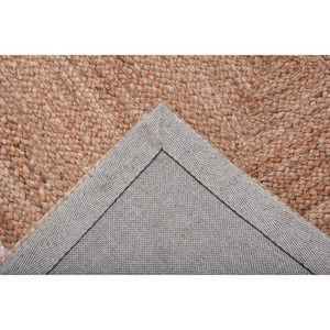 Alfombra de Yute Artesanal de la India, Antideslizante, Reversible, con Patrón Geométrico, para Decoración de Habitaciones, de Primera Calidad, Color Marrón y Negro - Product Image 6