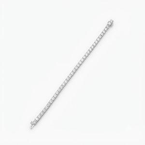 สร้อยข้อมือเพชรทรงกลมเจียระไนแบบบริลเลียนท์ ทองคำแท้ 10K 14K 18K เพชรเพาะเลี้ยงในห้องปฏิบัติการ รับรองโดย IGI เครื่องประดับเจ้าสาวงานแต่งงานสุดหรู - Product Image 2