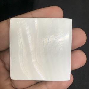White Mother of Pearl Square Gemstone Loose Gemstone White <b>MOP</b> High Quality Mother of Pearl Natural Sea Shells - Product Image 1