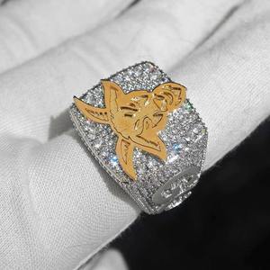 Hot Sale Hip Hop Iced Goat Head <b>Ring</b> Bull Design with Micro Pave CZ Diamonds Gold Plated <b>Statement</b> Jewelry for Wholesale Sipply - Product Image 4