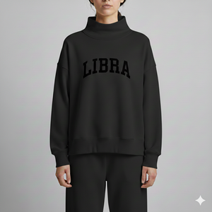 Sweat-shirt personnalisé pour femme, col montant oversize, manches longues, en molleton écologique, mélange de coton, collection automne/hiver - Product Image 3