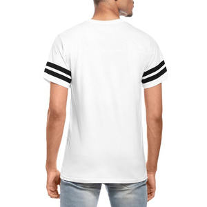 Camisetas de Hombre Varsity Stripe, Cuello Redondo de Algodón, Estilo Urbano, Fabricación de Ropa de Marca Privada, Camiseta de Algodón para Hombre - Product Image 3