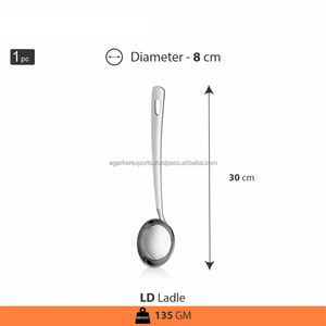 เครื่องล้างจานด้ามยาวเครื่องมือทัพพีสแตนเลสใช้ใน306ได้รับการออกแบบโดยผู้ผลิตในประเทศอินเดีย - Product Image 3