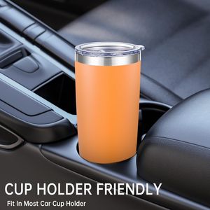 Tumbler in Acciaio Inox da 20 oz, Tazza da Caffè a Doppia Parete con Isolamento Sottovuoto, Rivestimento in Polvere, per Bevande Calde o Fredde - Product Image 1