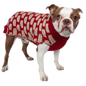 Maglione per Cani a Collo Alto a Costine di Design, Abbigliamento per Animali Domestici in Maglia Pesante Intrecciata alla Moda - Product Image 1