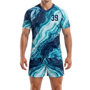 ชุดยูนิฟอร์มรักบี้ Performance Pro ลายหินอ่อน พิมพ์ลายแบบ Sublimation ผ้าโพลีเอสเตอร์ ระบายอากาศได้ดี ซับเหงื่อ เหมาะสำหรับทีมกีฬารักบี้ - Product Image 1