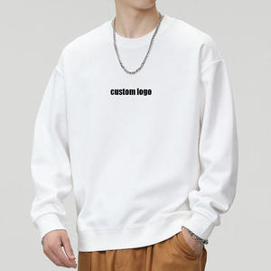 Sweat-shirt unisexe personnalisé à col rond, coupe ample, imperméable, avec broderie et impression de logo, de haute qualité, 100% coton - Product Image 1