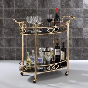 Premium Handmade Ceramic Eco-Friendly American Style Plant Decorative Bar <b>Serving</b> <b>Trolley</b> Cart Beverage Display Living Room - Product Image 6
