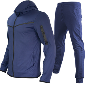 Men's Green Tracksuit Full <b>Zip</b> <b>Hooded</b> Sporty Quick Dry Polyester Jogging Set Spring Regular Fit Side Pockets - Product Image 2