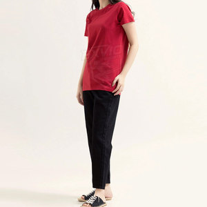 Camiseta de algodón transpirable para mujer, diseño personalizado al por mayor, varios colores, para verano. - Product Image 5