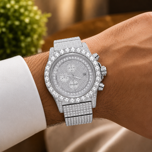 Reloj de Lujo con Diamantes para Hombre, Completamente Cubierto de Piedras, Acero Inoxidable, Estilo Hip Hop, Diseño Premium con Moissanita Personalizada - Product Image 4
