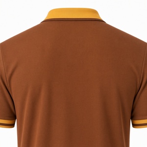 เสื้อโปโล Iota Phi Theta พรีเมียมสีน้ำตาลทองสำหรับผู้ชาย ปักลายตราสัญลักษณ์ แขนสั้น คอปกสีตัดกัน ชุดลำลองสำหรับเล่นกีฬาในวิทยาลัย - Product Image 5