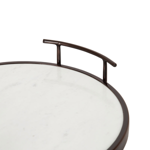 Bandeja Redonda de Mármol Premium, Vajilla Tradicional para Restaurante, Fiesta, Hogar, Mesa de Comedor, Cocina a Precio Económico - Product Image 5