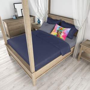 Dachshund Hippie Dawg ilustraciones decorativas funda de almohada estándar ligera súper suave funda de cojín de fácil cuidado - Product Image 4