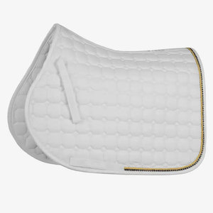 High Quality Horse Riding Products Equestrian Equine Saddle <b>Blanket</b> with <b>Fur</b> Custom Satin Fabric Dressage Saddle Pad - Product Image 2
