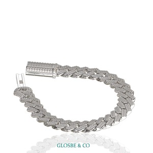 Bracelet cubain rond en moissanite synthétique Glosbe & Co pour homme, grande taille, style GRA, pour usage quotidien, vente en gros de bijoux du Vietnam - Product Image 3
