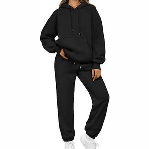 Conjunto de 2 Piezas de Sudadera con Capucha y Pantalones Deportivos Extra Grandes para Mujer, Impresión Personalizada OEM, Felpa de Algodón Grueso, Ecológico, 320g, Ropa Urbana - Product Image 4