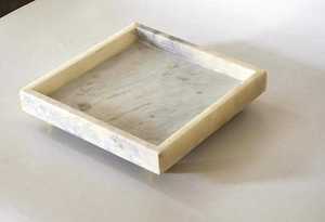 Plateau de service pour petit-déjeuner en marbre naturel, élégant plateau de présentation alimentaire, vaisselle durable et écologique pour la cuisine et la salle à manger au meilleur prix - Product Image 3