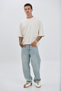 Premium Blank Oversized Cropped T <b>Shirt</b> <b>Men</b> 100% Cotton Drop Shoulder Custom Logo Printing Streetwear Apparel OEM <b>Men's</b> <b>shirts</b> - Product Image 5