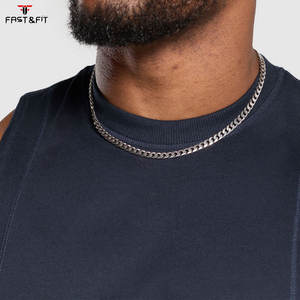 Débardeurs de sport sans manches pour hommes, séchage rapide, compression respirante, anti-boulochage, 100 % polyester, vente en gros, débardeur d'été - Product Image 6